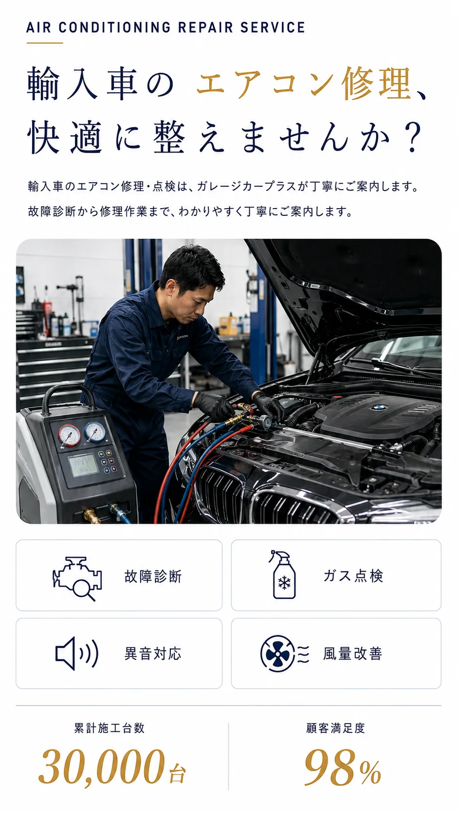 エアコンの車検・修理・整備・板金塗装