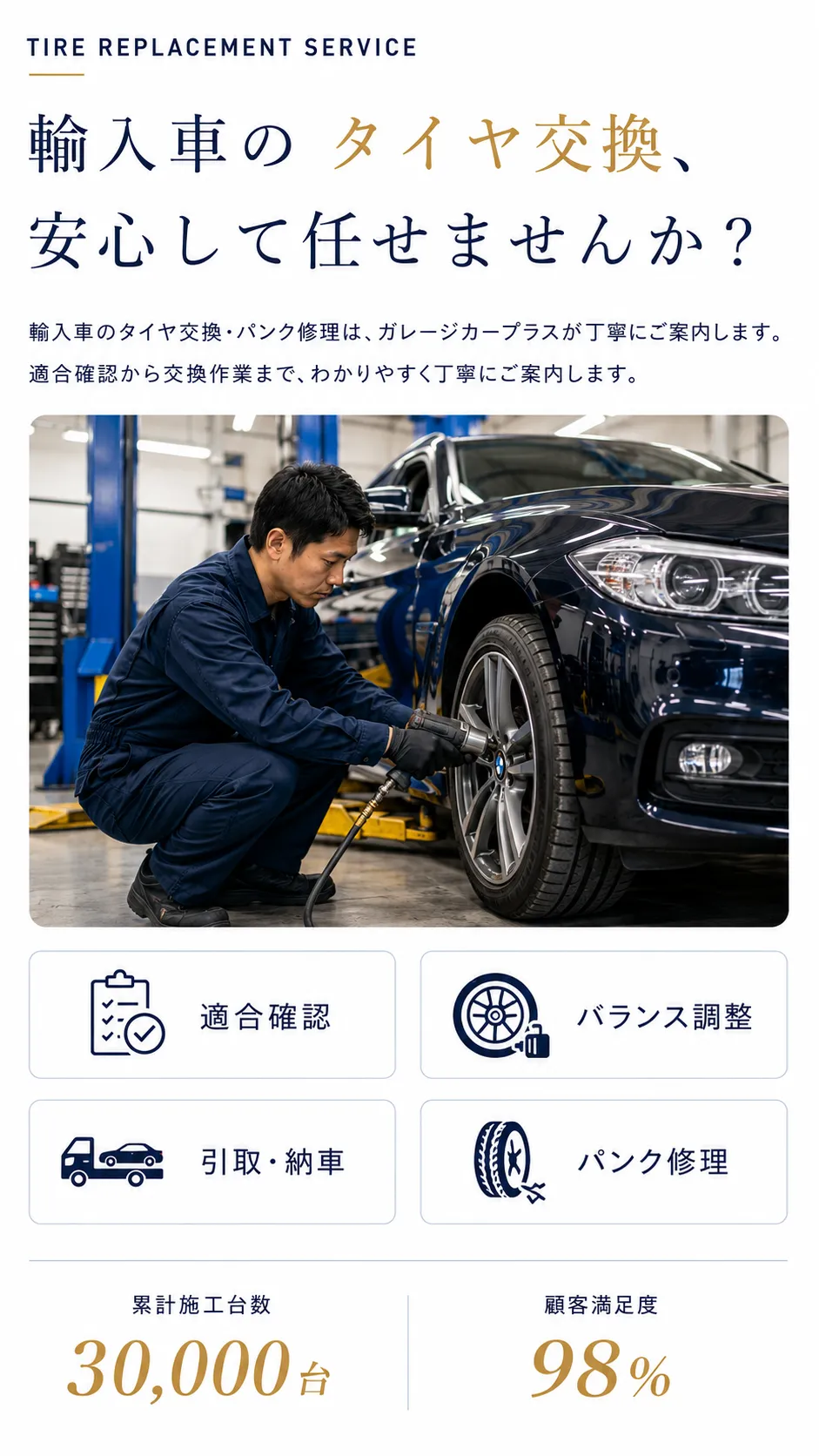 タイヤの車検・修理・整備・板金塗装